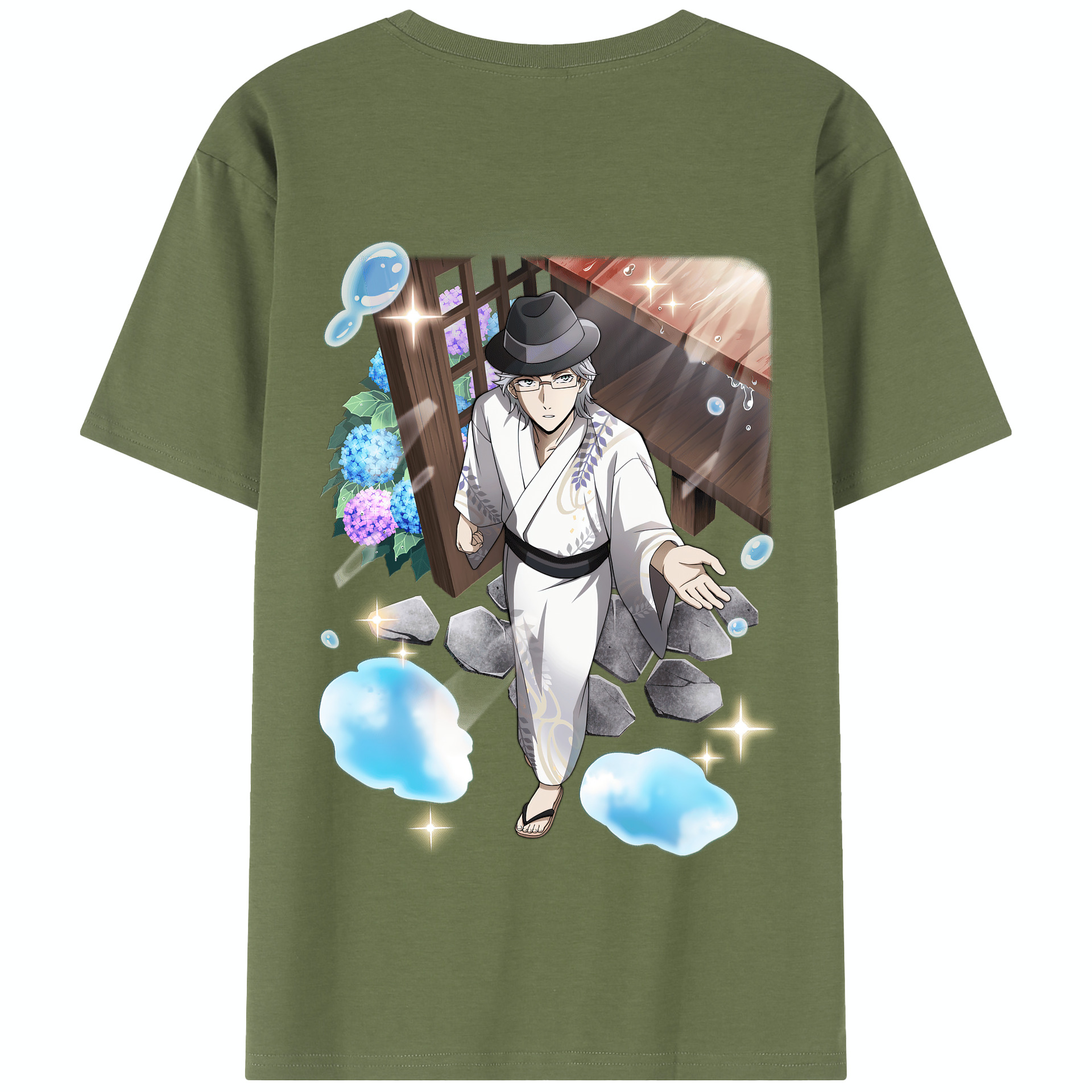 （画像用） 文豪ストレイドッグス Bungo Stray Dogs 綿100％半袖Tシャツ（背面プリント）